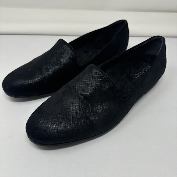 Vionic Willa II Wide Loafers Womens Size 9 Black Slip On Casual Comfort Shoes - Picture 1 of 7